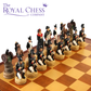 Historical Figures Theme Chess Set – Luxury Painted Pieces on Leather Chessboard