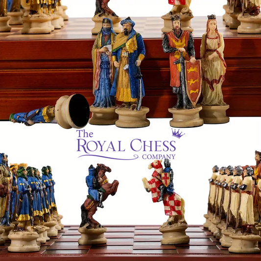 Handcrafted Knight-Themed Resin Chess Set – Luxurious Design