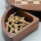 Deluxe Handcrafted Round Wooden Chess Set with Rotating Drawer