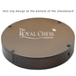 Deluxe Handcrafted Round Wooden Chess Set with Rotating Drawer