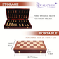 Premium 20" Solid Walnut Chess Set with 4.25" King & 2 Bonus Queens