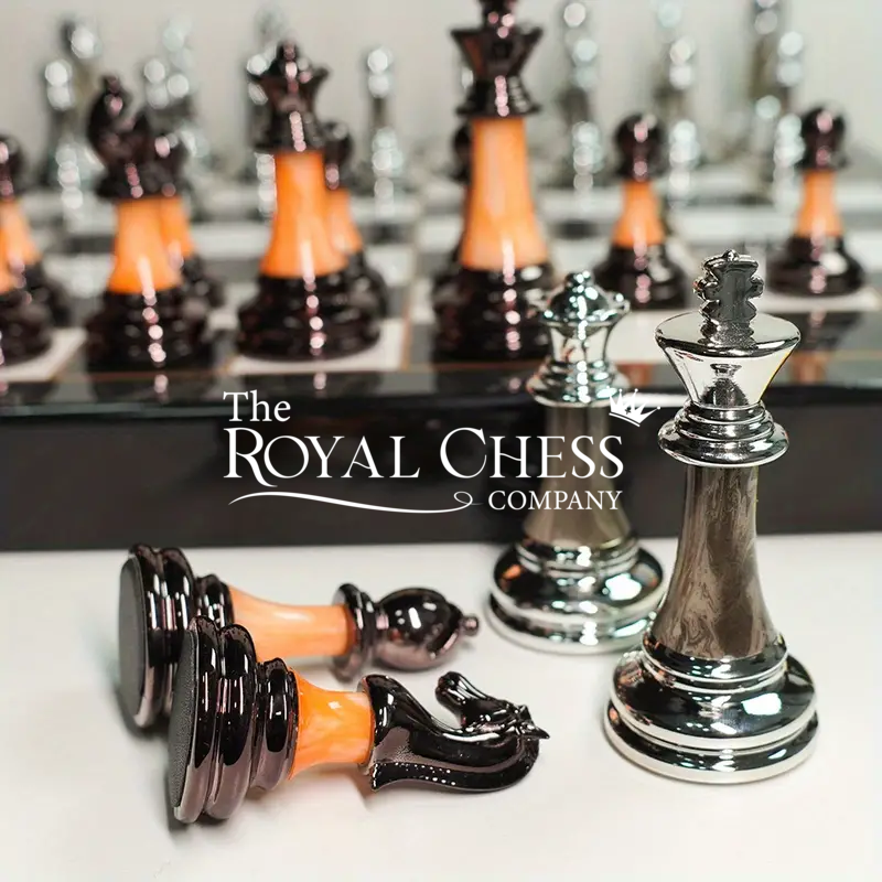 Premium Folding Wooden Chess Set | Imitation Marble & Jade Pieces