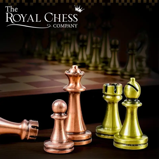 Premium Weighted Metal Chess Pieces Set with 2.6" King & Extra Queens