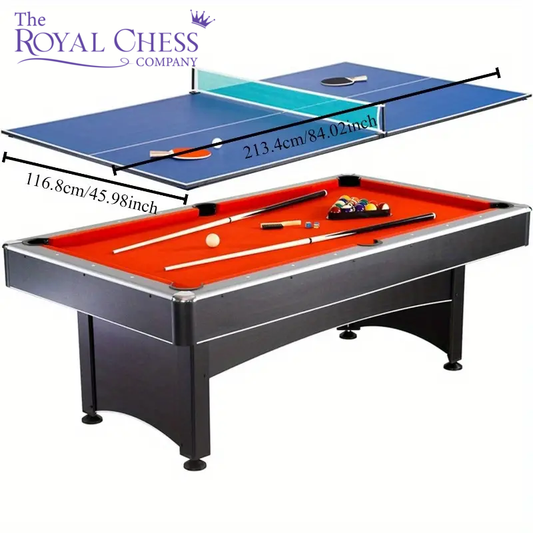 2-in-1 Pool and Table Tennis Game Table with Accessories