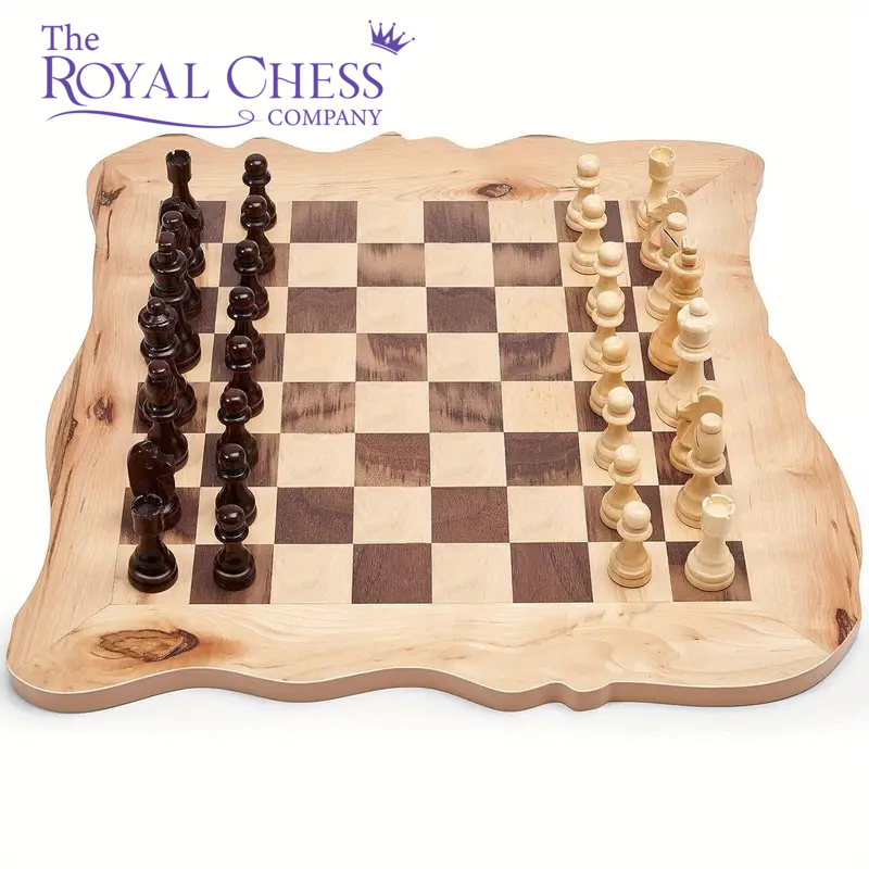 Large Wooden Chess Set with 3.5" King – Gift for Chess Lovers