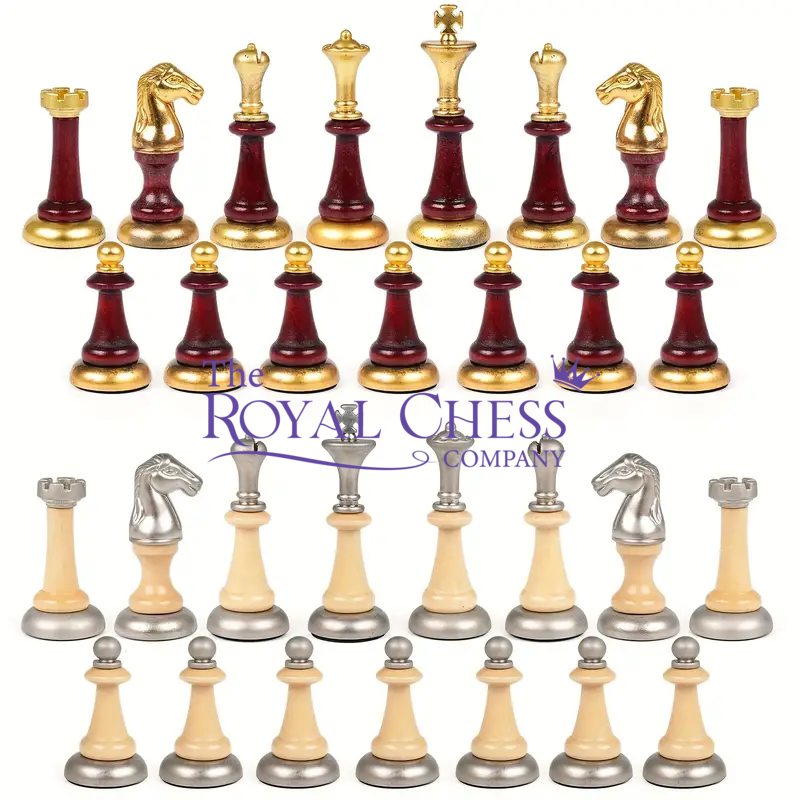 15-Inch Deluxe Wooden Chess Set – Storage Drawer, Extra Queens, Gift