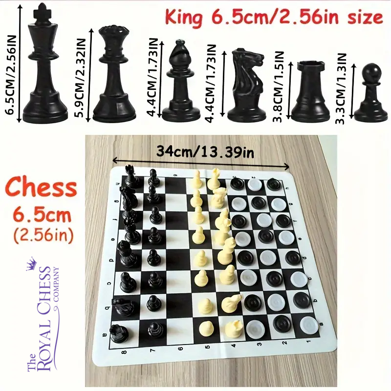 Portable Travel Chess Set with Faux Leather Mat – Family Edition