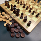 Deluxe Bamboo Chess & Checkers Set