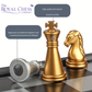 Magnetic Gold & Silver Folding Chess Set – Portable & Travel-Friendly