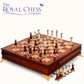 15-Inch Deluxe Wooden Chess Set – Storage Drawer, Extra Queens, Gift