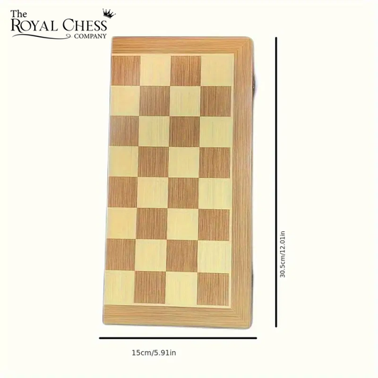 Deluxe Bamboo Chess & Checkers Set