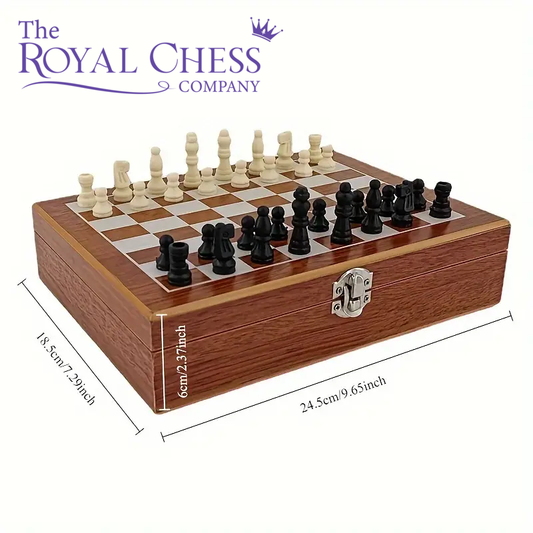 Deluxe Portable Chess & Game Set with Dominoes, Poker Chips & Dice