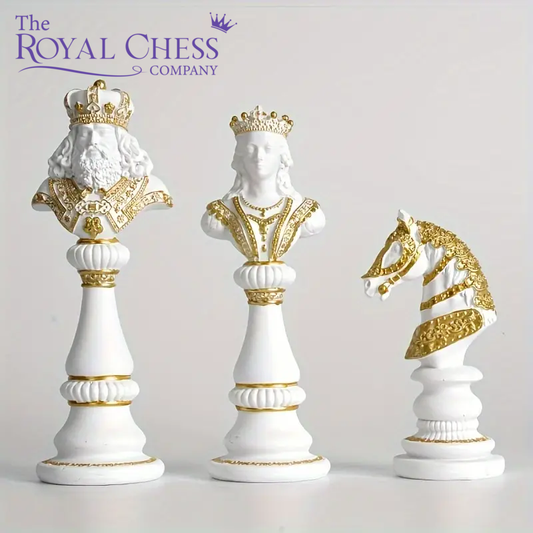 Hand-Painted Chess Statue Decor – Large Creative Desktop Game Figures