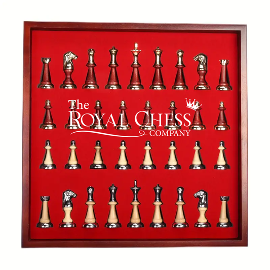 15-Inch Deluxe Wooden Chess Set – Storage Drawer, Extra Queens, Gift